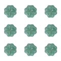 20pcs Glass Four Leaf Flower Shape Beads for Jewelry Making and Crafts