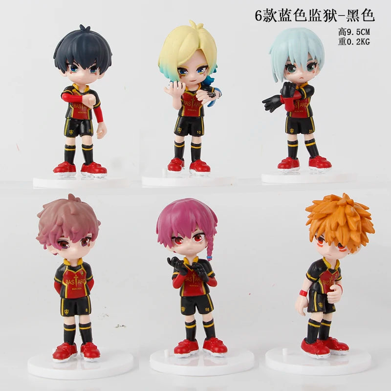 6pcs Set Blue Lock Action Figures Model Toys 9.5cm - Multiple Colors