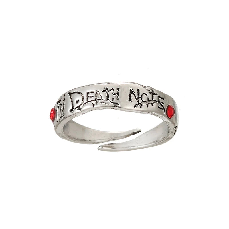 Adjustable Anime Death Note Yagami Light Alloy Ring Cosplay Jewelry Gift for Men Women