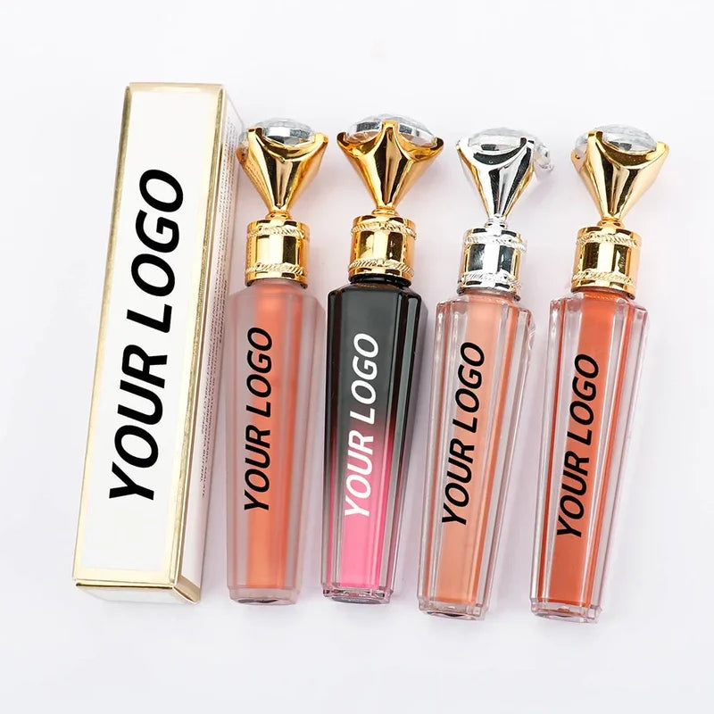Clear Lip Gloss Liquid Lipstick with 150+ Colors, Custom Logo Wholesale Makeup