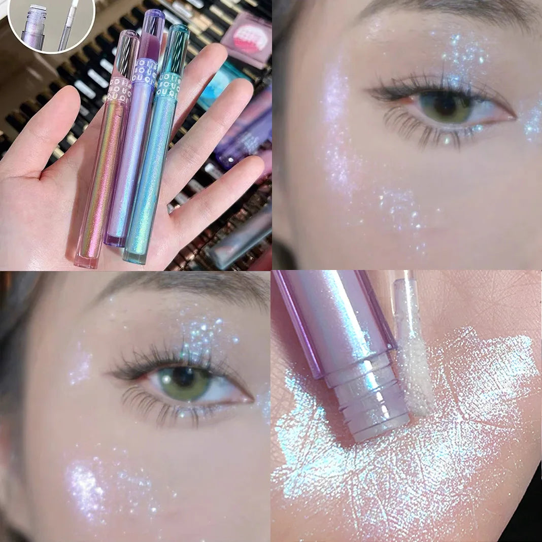 3Pcs Chameleon Eyeshadow Set - Long Lasting Glitter Eye Makeup with 3 Colors