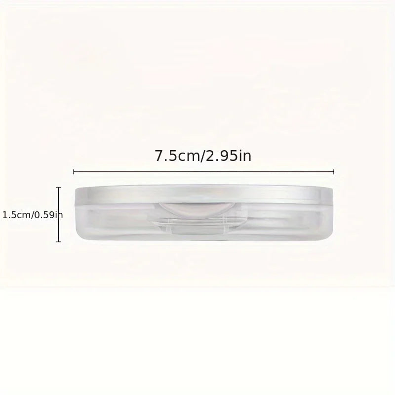 Ultra-Thin Loose Powder Compact with Mirror - Portable Makeup Storage Container