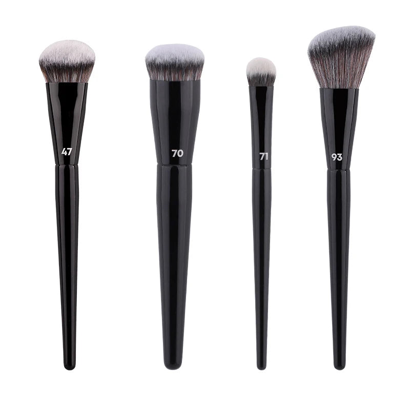 Flat Head Foundation Brush Face Contour Makeup Tool - All Handle Colors