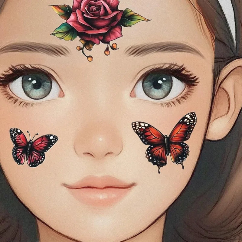 2pcs Reusable Face Painting Practice Boards A4 - Colorful Makeup Templates