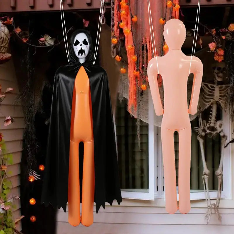 Inflatable Halloween Mannequin - Life-Size Creepy Body Prop for Haunted House & Festive Decor