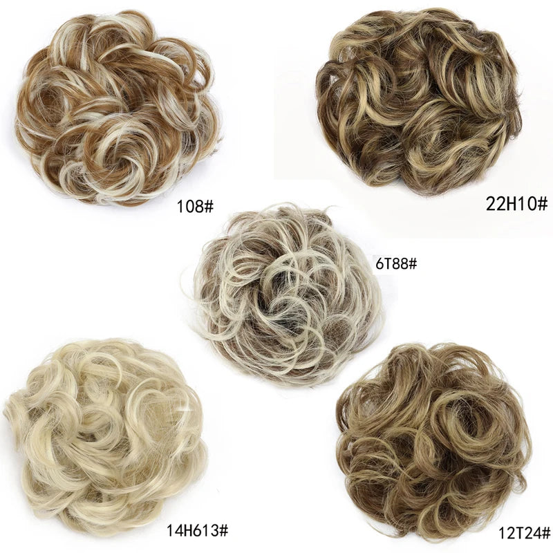 Synthetic Curly Hair Bun Extensions for Updos - Messy Chignon Hairpieces for Women
