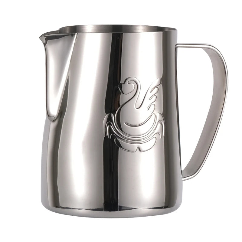 Stainless Steel Latte Art Frothing Pitcher 600ml for Milk Foam & Coffee Decor