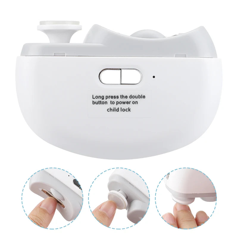 Electric Nail Clippers Manicure Set for Babies & Adults - Anti-Splash, Two-Speed