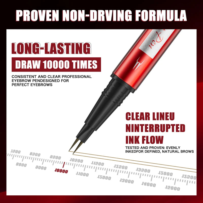 Long Lasting Waterproof Eyebrow Pen - Smudge Proof Liquid & Pencil