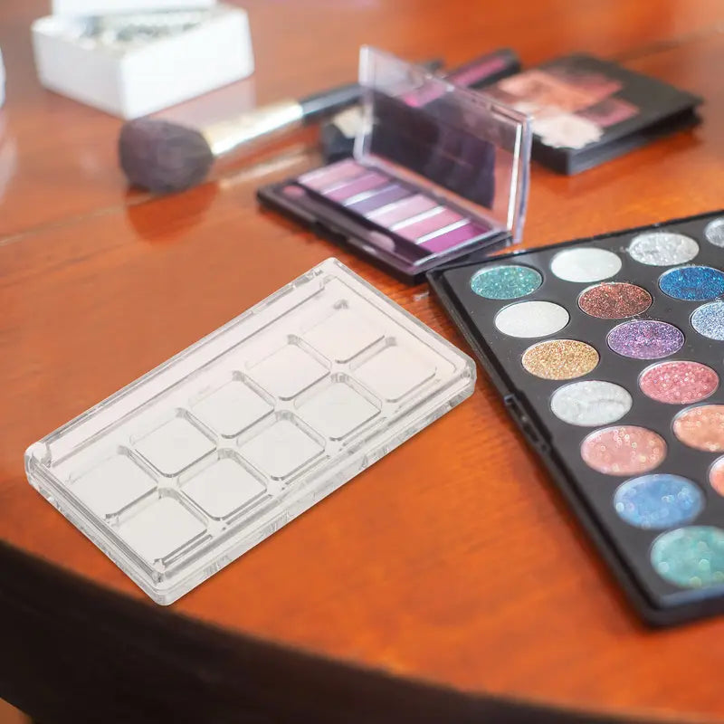2Pcs Transparent Makeup Organizer Palettes Lipstick & Eyeshadow Storage Box