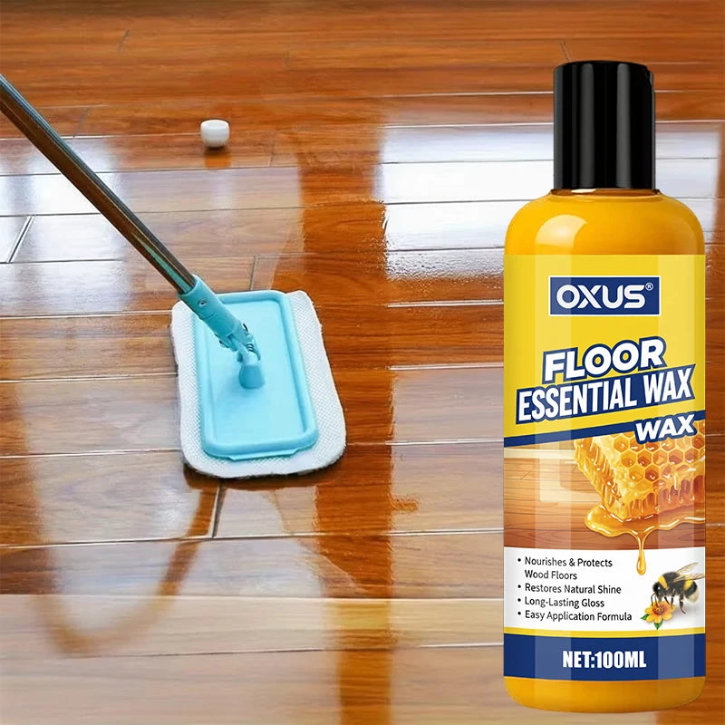 All-in-One Beeswax Wood Care Polish for Floors & Furniture Brightening & Cleaning
