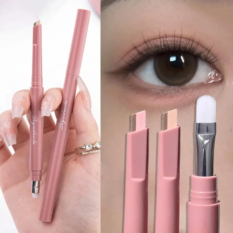 Dual-Color Waterproof Eyeliner Pen with Contour & Highlight for Eye Makeup