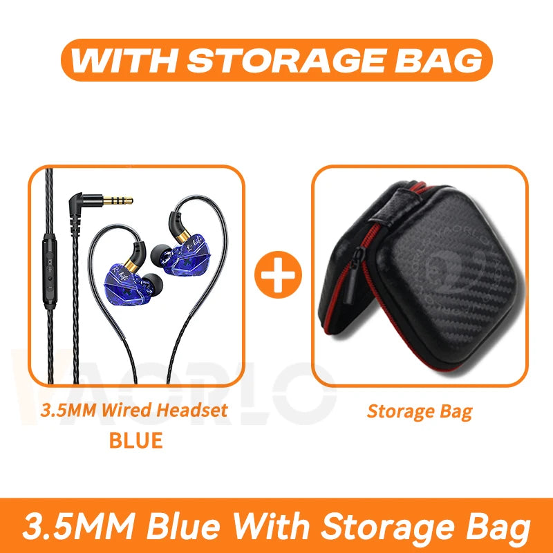 Heavy Bass In-Ear Headphones with Digital Chip & Mic - Wired 3.5MM/Type-C for Samsung & Android