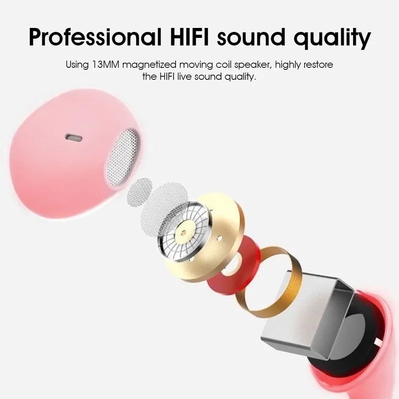 Wireless In-Ear Earphones with Noise Cancellation, Microphone, 3.5mm Jack - Multiple Colors