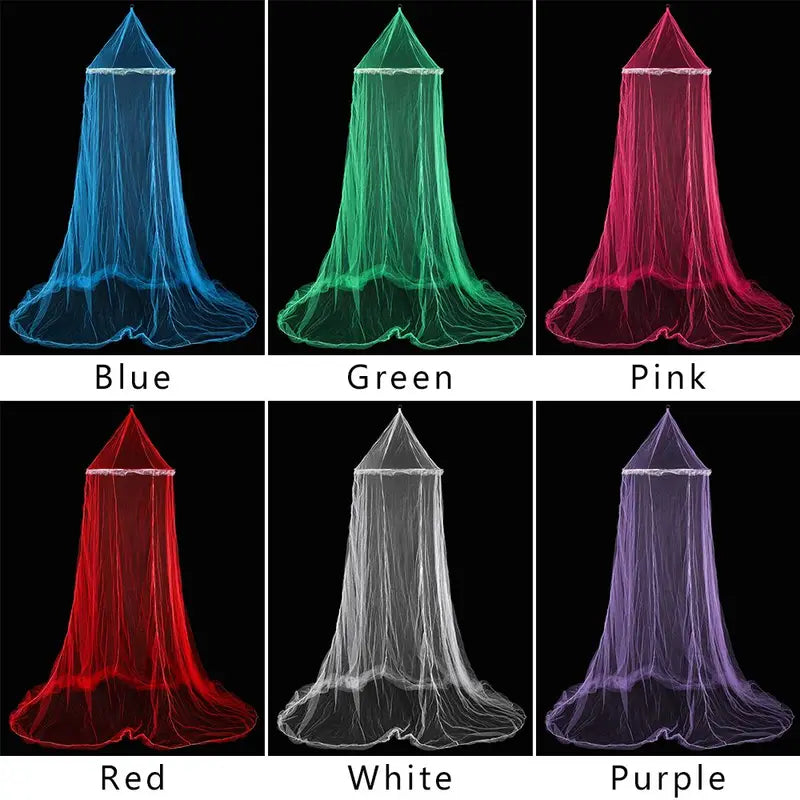 Mosquito Net Bed Canopy for 150cm Beds - Elegant Lace Dome Mesh Protection