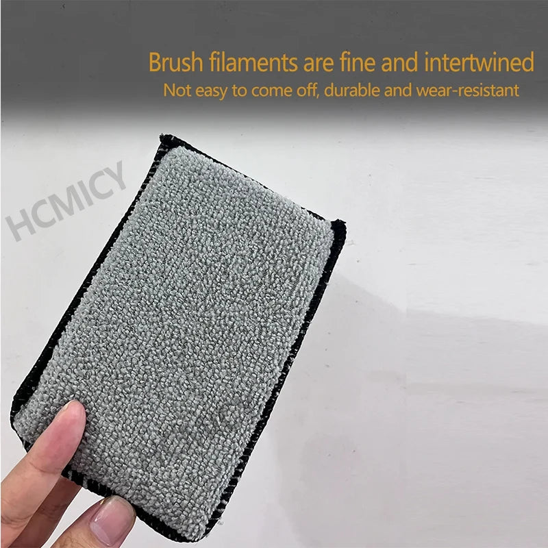 Double Side Car Interior Cleaning Sponge for Leather & Plastic Surfaces - Microfiber Wash Pad