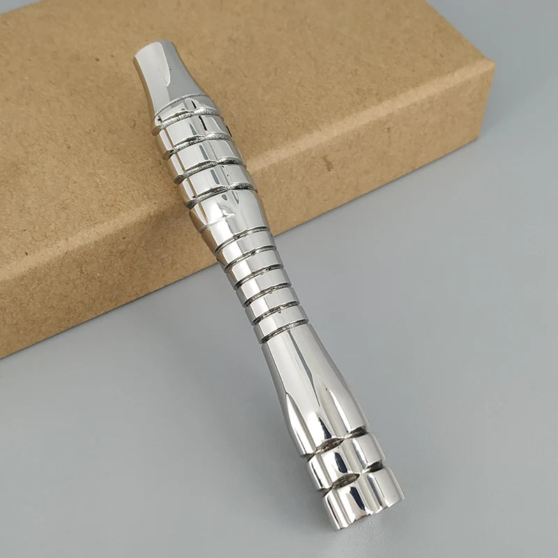 Safety Razor Handle Stainless Steel Spiral Razor Handle for Wet Shaving