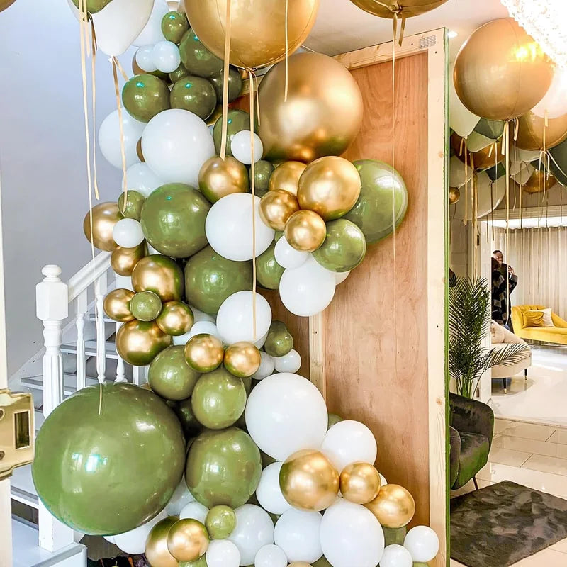 12 Inch Olive Green Latex Balloons for Wedding Birthday Baby Shower Party Decorations