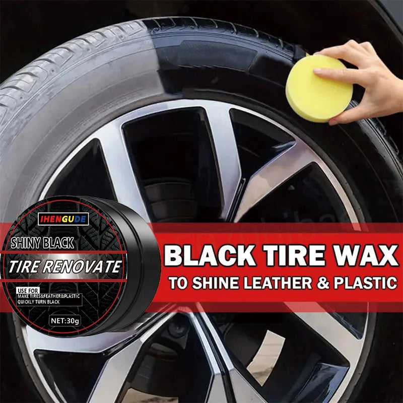 Car Tire Coating Wax 30g Tire Shine Paste for Rubber Parts Anti-Aging