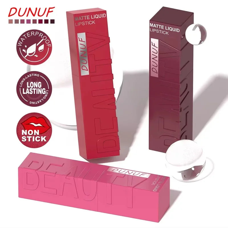 Long-Lasting Matte Lipstick Set - Waterproof Velvet Lip Gloss - 8 Colors