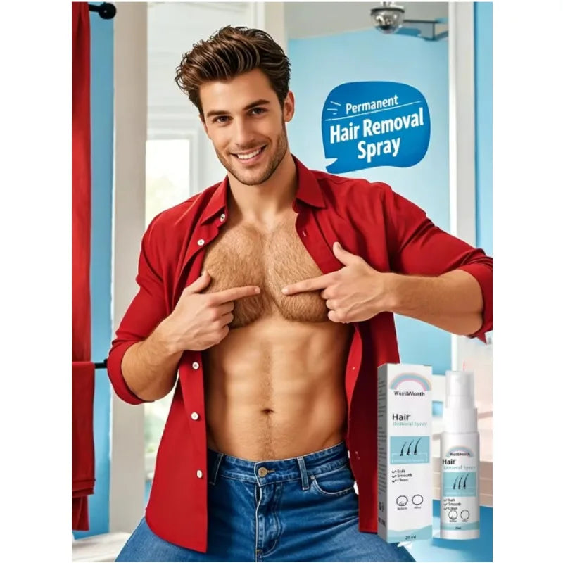 Permanent Hair Removal Spray - Pain-Free, Long-Lasting Results, Gentle on Skin