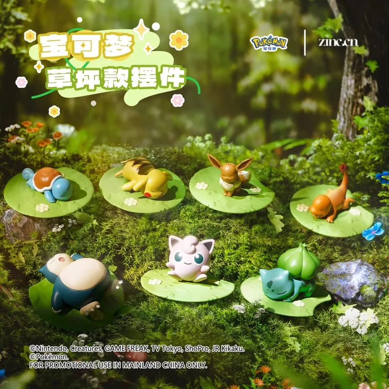 Anime Action Figures Keychain Set - Pikachu, Snorlax, Charmander, Squirtle, Fragrance Pendant