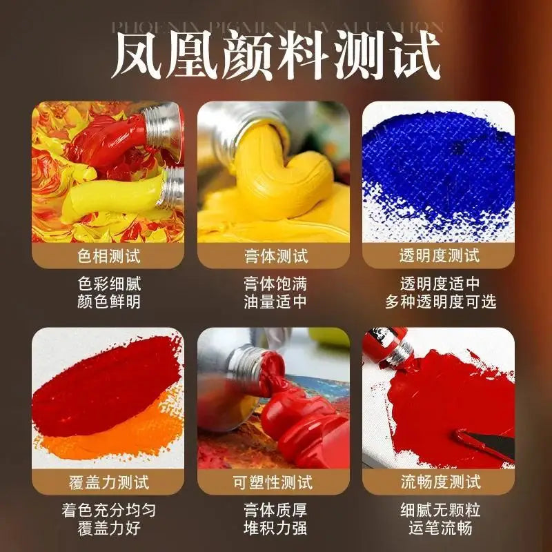 50ml High Saturation Oil Paint Tube for Artists - Non-Toxic, Mixable, Fast Drying