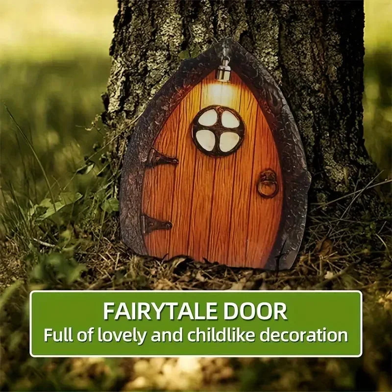 6PCS Wooden Fairy Doors Set for Garden and Indoor Decor - Glows in the Dark