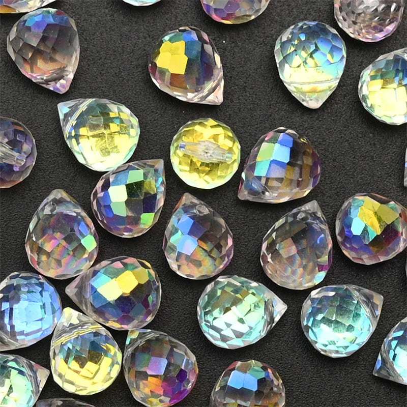 Crystal Beads for Jewelry Making 10x8mm Shiny Faceted Glass Beads