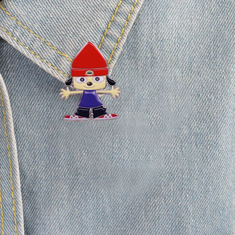 Dog Rapper Enamel Pin - Parappa Brooch Badge for Clothes Hat Backpack