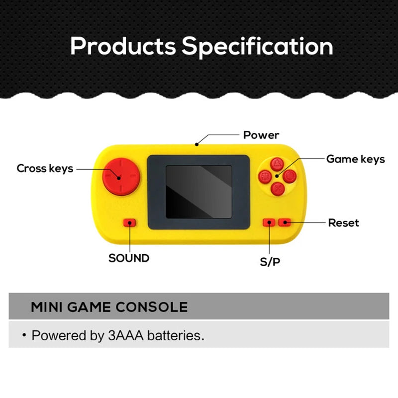 Portable Handheld Retro Video Game Console with 128 Classic Games - Multiple Colors