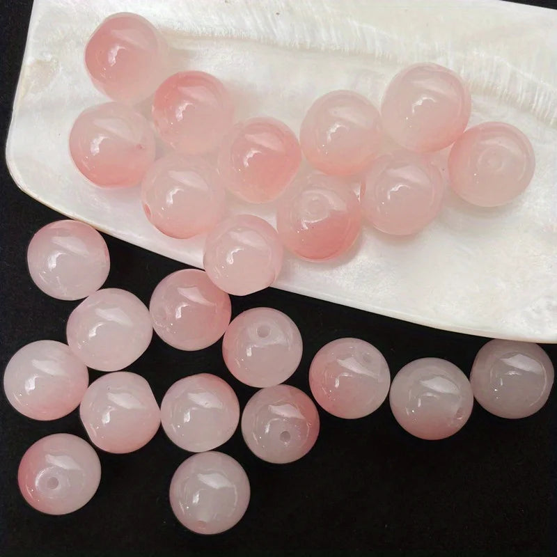 8mm 50pcs Dual Color Glass Beads for Jewelry Making DIY Bracelets & Necklaces