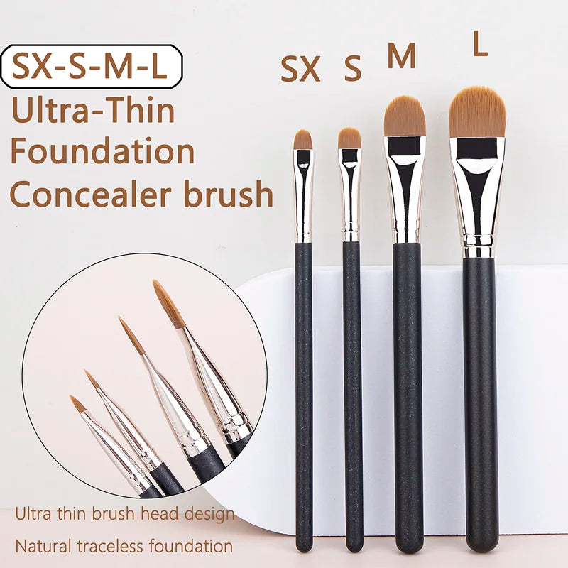 Ultrathin Eyebrow & Eyeliner Makeup Brush Set - Flat & Contour Tools