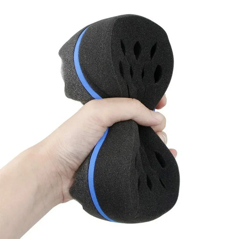 Double Sided Curly Hair Styling Sponge Brush for Waves and Twists