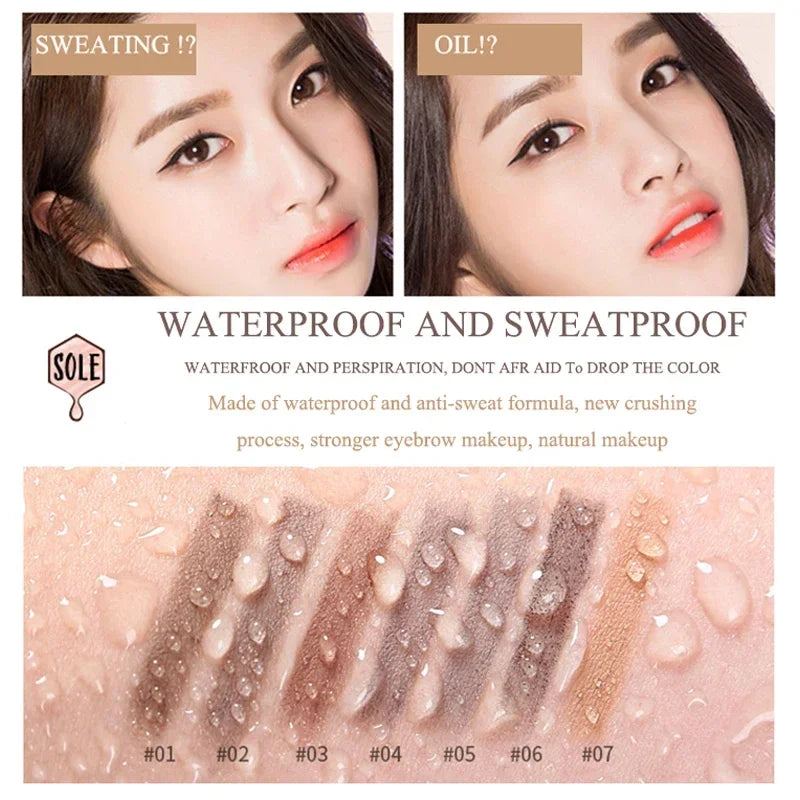 Waterproof Long Lasting Eyebrow Pencil Double-Ended Makeup Pen - Natural & Easy To Use