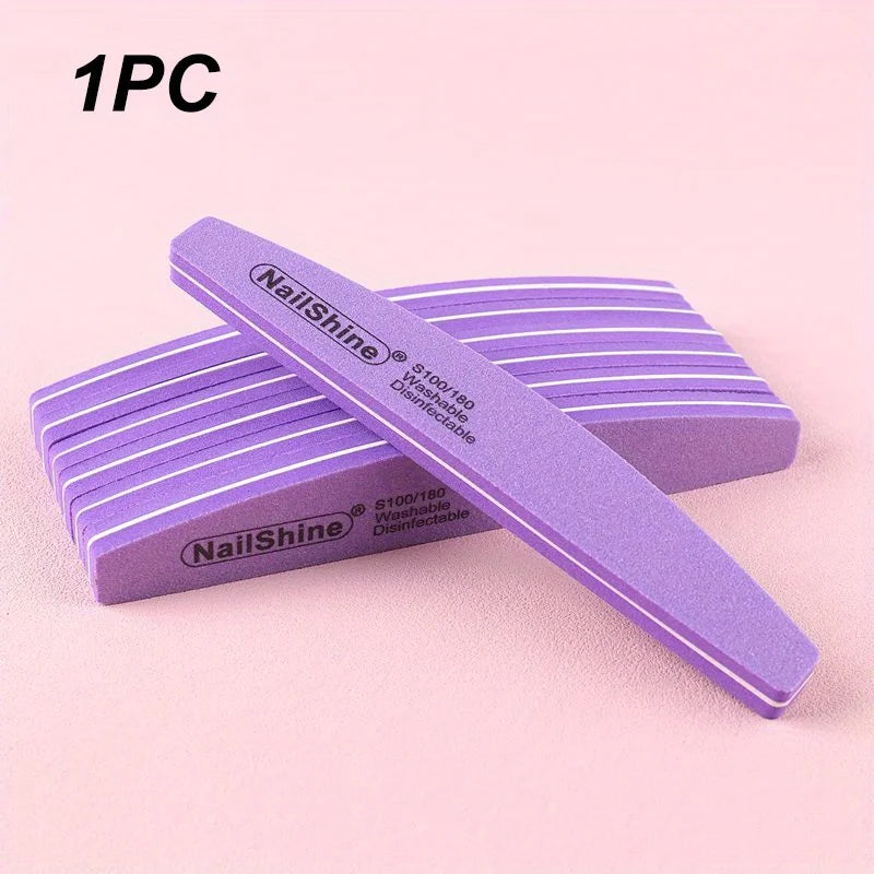 Professional Double-Sided Nail Buffer Block Set - Colorful Sanding Buffing Strips