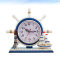 Nautical Style Desk Clock Ocean Theme Silent Tower Lamp for Home & Office Decor