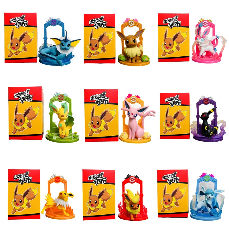 Pokemon Eeveelution Action Figure Set - Collectible PVC Toy Gift for Kids