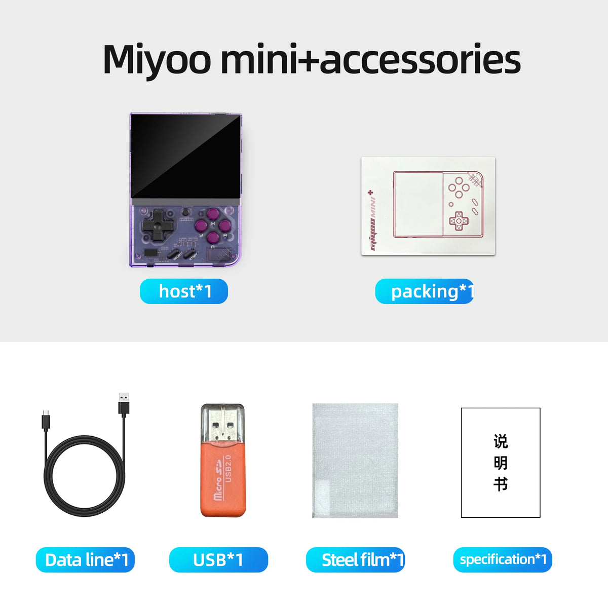 Mini Plus Retro Handheld Emulator Console with 3.5-Inch IPS Screen and 128MB RAM