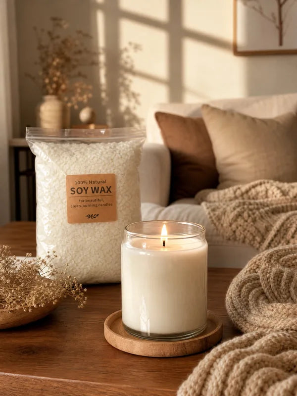 Pure Natural Soy Wax for Candle Making - Eco-Friendly & Long-Lasting Raw Material