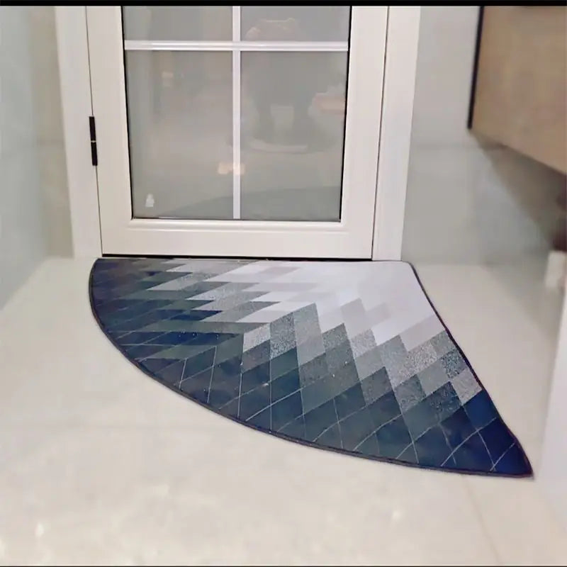 Nordic Fan-Shaped Corner Carpet - Washable Irregular Triangular Floor Mat