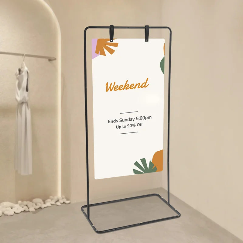 Wedding Sign Holder Adjustable Floor Display Stand 175x80cm Black