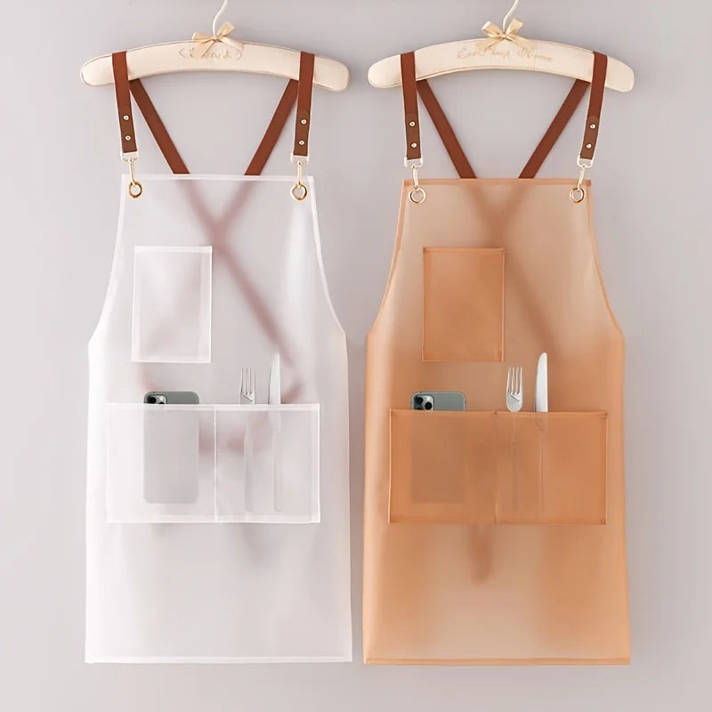Waterproof Oil-proof Apron for Kitchen Cooking and Household Use - Korean Style Overalls