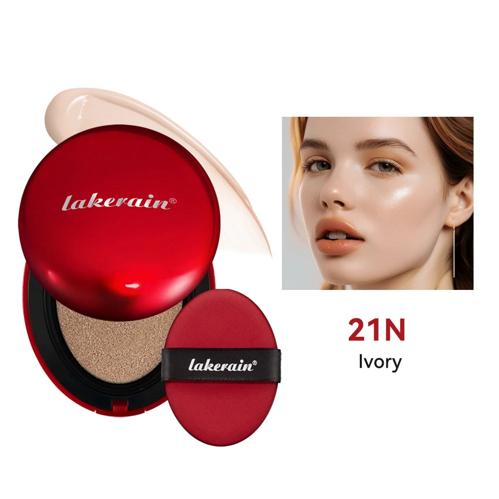 Long-Lasting Waterproof Cushion Foundation with Full Coverage - 9 Colors, Semi-Matte Finish
