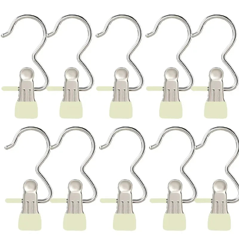 Set of 10/20/30 Stainless Steel Clothes Pegs Laundry Hanging Clips Multipurpose Storage