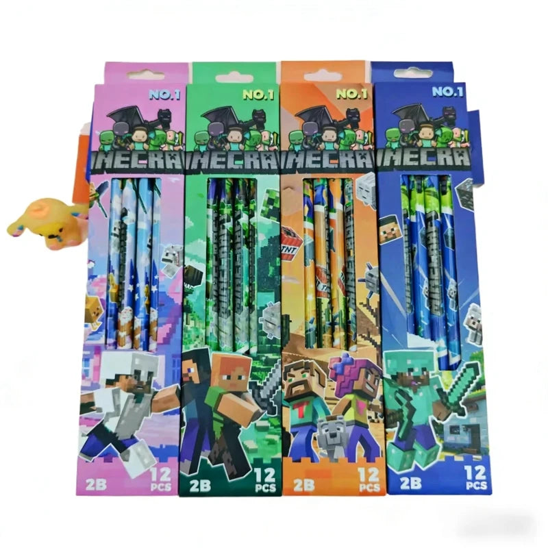 Set of 6 or 12 Wooden Pencil Stationery Gift for Kids and Teens