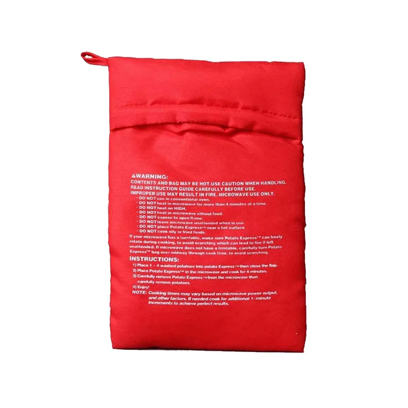Reusable Microwave Potato Bag - Fast Baked Potatoes in 4 Minutes, Multiple Colors