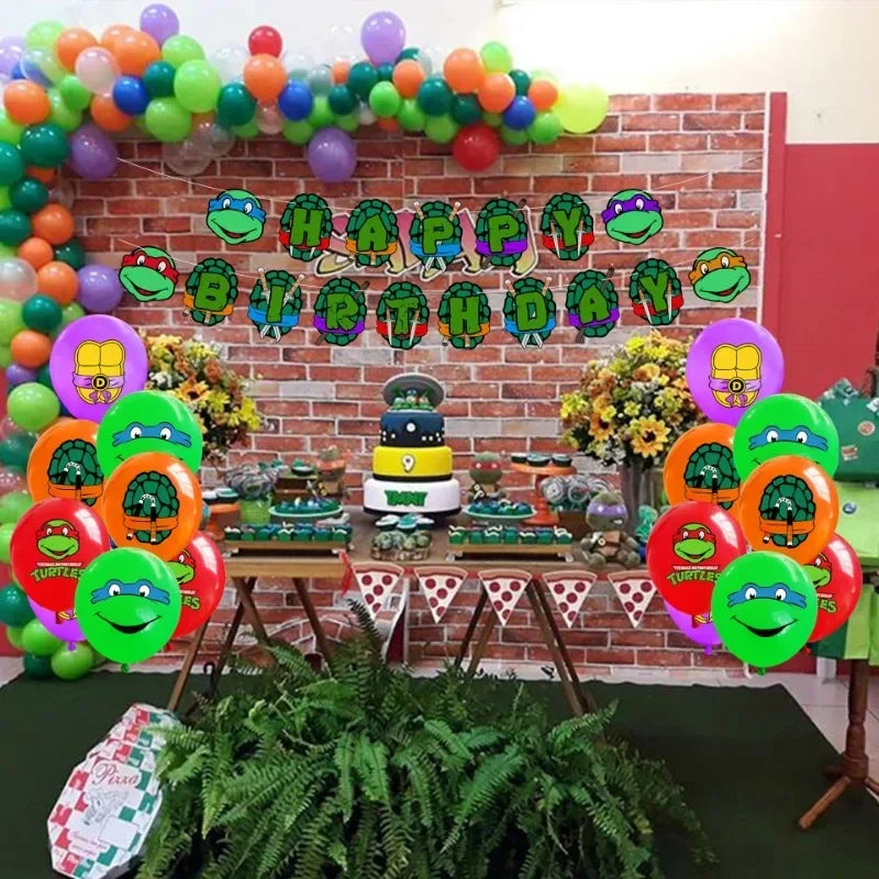 Teenage Mutant Ninja Turtles Latex Balloons Set Party Decorations Photo Props Halloween Gift