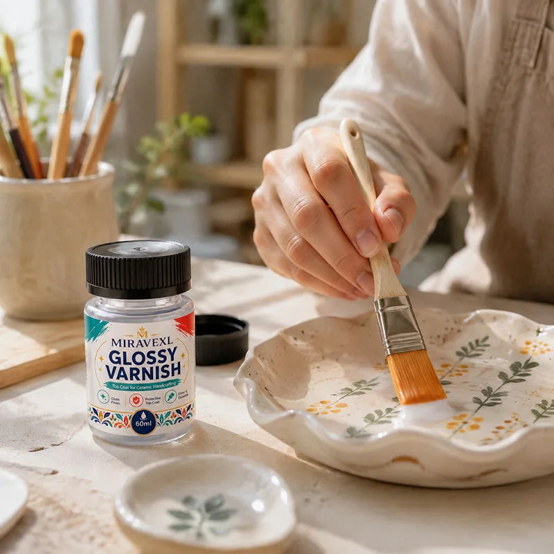 High-Gloss Clear Varnish Top Coat for Art & Crafts - Non-Yellowing Sealant