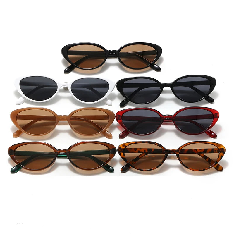 Retro Cat Eye Sunglasses for Women Men Rivet Triangle Style Multi Color Fashion Eyewear